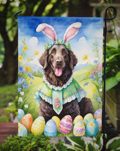 Load image into Gallery viewer, Curly-Coated Retriever Easter Garden Flag - Easter Egg Hunt - Dog-Themed Spring Yard Decor