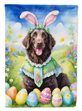 Load image into Gallery viewer, Curly-Coated Retriever Easter Garden Flag - Easter Egg Hunt - Dog-Themed Spring Yard Decor