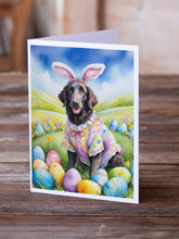 Load image into Gallery viewer, Curly-Coated Retriever Easter Egg Hunt Greeting Cards - Blank Note Cards – 8-Pack of Artist-Designed Cards with Envelopes