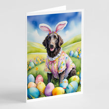 Load image into Gallery viewer, Curly-Coated Retriever Easter Egg Hunt Greeting Cards - Blank Note Cards – 8-Pack of Artist-Designed Cards with Envelopes