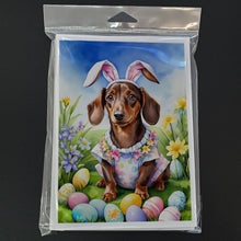 Load image into Gallery viewer, Dachshund Easter Egg Hunt Greeting Cards - Blank Note Cards – 8-Pack of Artist-Designed Cards with Envelopes