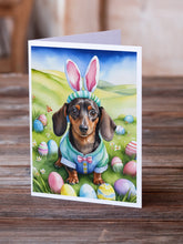 Load image into Gallery viewer, Dachshund Easter Egg Hunt Greeting Cards - Blank Note Cards – 8-Pack of Artist-Designed Cards with Envelopes