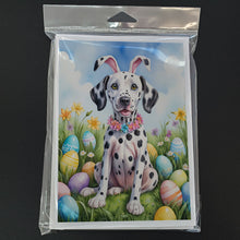 Load image into Gallery viewer, Dalmatian Easter Egg Hunt Greeting Cards - Blank Note Cards – 8-Pack of Artist-Designed Cards with Envelopes