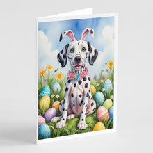 Load image into Gallery viewer, Dalmatian Easter Egg Hunt Greeting Cards - Blank Note Cards – 8-Pack of Artist-Designed Cards with Envelopes