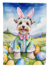 Load image into Gallery viewer, Dandie Dinmont Terrier Easter Garden Flag - Easter Egg Hunt - Dog-Themed Spring Yard Decor