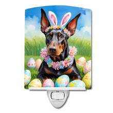 Load image into Gallery viewer, Doberman Pinscher Easter Egg Hunt Ceramic Night Light