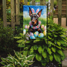 Load image into Gallery viewer, Doberman Pinscher Easter Garden Flag - Easter Egg Hunt - Dog-Themed Spring Yard Decor