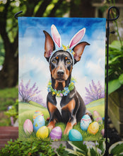 Load image into Gallery viewer, Doberman Pinscher Easter Garden Flag - Easter Egg Hunt - Dog-Themed Spring Yard Decor