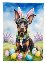 Load image into Gallery viewer, Doberman Pinscher Easter Garden Flag - Easter Egg Hunt - Dog-Themed Spring Yard Decor