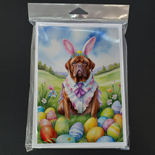 Load image into Gallery viewer, Dogue de Bordeaux Easter Egg Hunt Greeting Cards - Blank Note Cards – 8-Pack of Artist-Designed Cards with Envelopes
