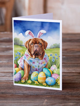 Load image into Gallery viewer, Dogue de Bordeaux Easter Egg Hunt Greeting Cards - Blank Note Cards – 8-Pack of Artist-Designed Cards with Envelopes