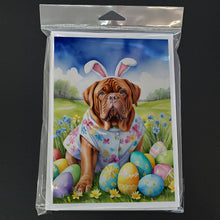Load image into Gallery viewer, Dogue de Bordeaux Easter Egg Hunt Greeting Cards - Blank Note Cards – 8-Pack of Artist-Designed Cards with Envelopes