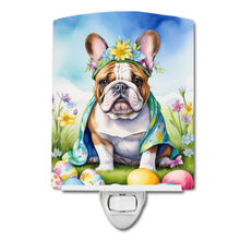 Load image into Gallery viewer, English Bulldog Easter Egg Hunt Ceramic Night Light