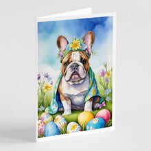 Load image into Gallery viewer, English Bulldog Easter Egg Hunt Greeting Cards - Blank Note Cards – 8-Pack of Artist-Designed Cards with Envelopes