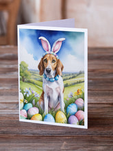 Load image into Gallery viewer, English Foxhound Easter Egg Hunt Greeting Cards - Blank Note Cards – 8-Pack of Artist-Designed Cards with Envelopes