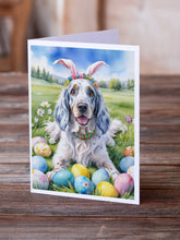 Load image into Gallery viewer, English Setter Easter Egg Hunt Greeting Cards - Blank Note Cards – 8-Pack of Artist-Designed Cards with Envelopes