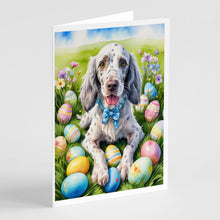 Load image into Gallery viewer, English Setter Easter Egg Hunt Greeting Cards - Blank Note Cards – 8-Pack of Artist-Designed Cards with Envelopes