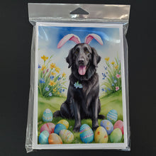 Load image into Gallery viewer, Flat-Coated Retriever Easter Egg Hunt Greeting Cards - Blank Note Cards – 8-Pack of Artist-Designed Cards with Envelopes