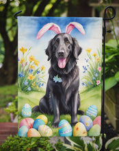 Load image into Gallery viewer, Flat-Coated Retriever Easter Garden Flag - Easter Egg Hunt - Dog-Themed Spring Yard Decor