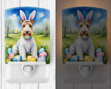 Load image into Gallery viewer, Fox Terrier Easter Egg Hunt Ceramic Night Light