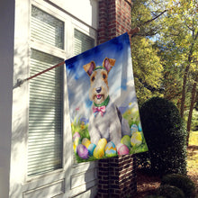Load image into Gallery viewer, Fox Terrier Easter Egg Hunt House Flag