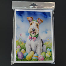 Load image into Gallery viewer, Fox Terrier Easter Egg Hunt Greeting Cards - Blank Note Cards – 8-Pack of Artist-Designed Cards with Envelopes