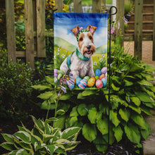 Load image into Gallery viewer, Fox Terrier Easter Garden Flag - Easter Egg Hunt - Dog-Themed Spring Yard Decor