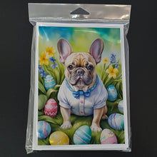 Load image into Gallery viewer, French Bulldog Easter Egg Hunt Greeting Cards - Blank Note Cards – 8-Pack of Artist-Designed Cards with Envelopes