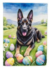 Load image into Gallery viewer, Black German Shepherd Easter Egg Hunt House Flag