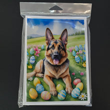 Load image into Gallery viewer, German Shepherd Easter Egg Hunt Greeting Cards - Blank Note Cards – 8-Pack of Artist-Designed Cards with Envelopes