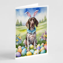 Load image into Gallery viewer, German Shorthaired Pointer Easter Egg Hunt Greeting Cards - Blank Note Cards – 8-Pack of Artist-Designed Cards with Envelopes