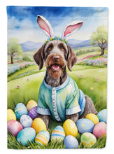Load image into Gallery viewer, German Wirehaired Pointer Easter Egg Hunt House Flag
