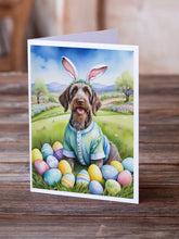 Load image into Gallery viewer, German Wirehaired Pointer Easter Egg Hunt Greeting Cards - Blank Note Cards – 8-Pack of Artist-Designed Cards with Envelopes