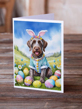 Load image into Gallery viewer, German Wirehaired Pointer Easter Egg Hunt Greeting Cards - Blank Note Cards – 8-Pack of Artist-Designed Cards with Envelopes