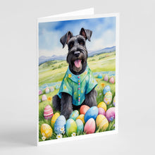 Load image into Gallery viewer, Giant Schnauzer Easter Egg Hunt Greeting Cards - Blank Note Cards – 8-Pack of Artist-Designed Cards with Envelopes