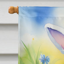 Load image into Gallery viewer, Golden Retriever Easter Egg Hunt House Flag