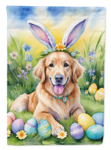 Load image into Gallery viewer, Golden Retriever Easter Egg Hunt House Flag