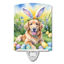 Load image into Gallery viewer, Golden Retriever Easter Egg Hunt Ceramic Night Light