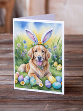 Load image into Gallery viewer, Golden Retriever Easter Egg Hunt Greeting Cards - Blank Note Cards – 8-Pack of Artist-Designed Cards with Envelopes