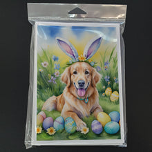 Load image into Gallery viewer, Golden Retriever Easter Egg Hunt Greeting Cards - Blank Note Cards – 8-Pack of Artist-Designed Cards with Envelopes