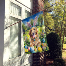 Load image into Gallery viewer, Golden Retriever Easter Egg Hunt House Flag