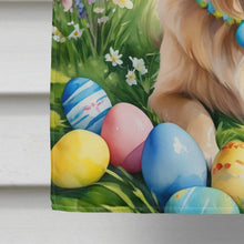 Load image into Gallery viewer, Golden Retriever Easter Egg Hunt House Flag