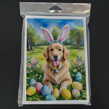 Load image into Gallery viewer, Golden Retriever Easter Egg Hunt Greeting Cards - Blank Note Cards – 8-Pack of Artist-Designed Cards with Envelopes