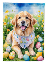 Load image into Gallery viewer, Golden Retriever Easter Egg Hunt House Flag