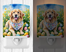 Load image into Gallery viewer, Golden Retriever Easter Egg Hunt Ceramic Night Light