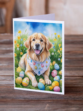 Load image into Gallery viewer, Golden Retriever Easter Egg Hunt Greeting Cards - Blank Note Cards – 8-Pack of Artist-Designed Cards with Envelopes