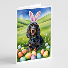 Load image into Gallery viewer, Gordon Setter Easter Egg Hunt Greeting Cards - Blank Note Cards – 8-Pack of Artist-Designed Cards with Envelopes