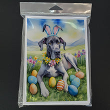 Load image into Gallery viewer, Great Dane Easter Egg Hunt Greeting Cards - Blank Note Cards – 8-Pack of Artist-Designed Cards with Envelopes