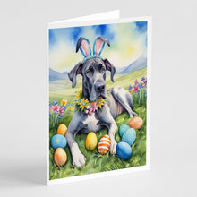 Load image into Gallery viewer, Great Dane Easter Egg Hunt Greeting Cards - Blank Note Cards – 8-Pack of Artist-Designed Cards with Envelopes