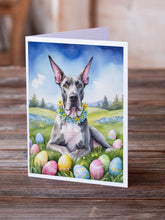 Load image into Gallery viewer, Great Dane Easter Egg Hunt Greeting Cards - Blank Note Cards – 8-Pack of Artist-Designed Cards with Envelopes